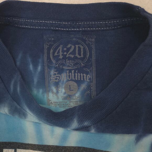 Sublime Band Short Sleeve Crew Neck Graphic T Shirt Mens Size Large L Blue - Picture 3 of 9